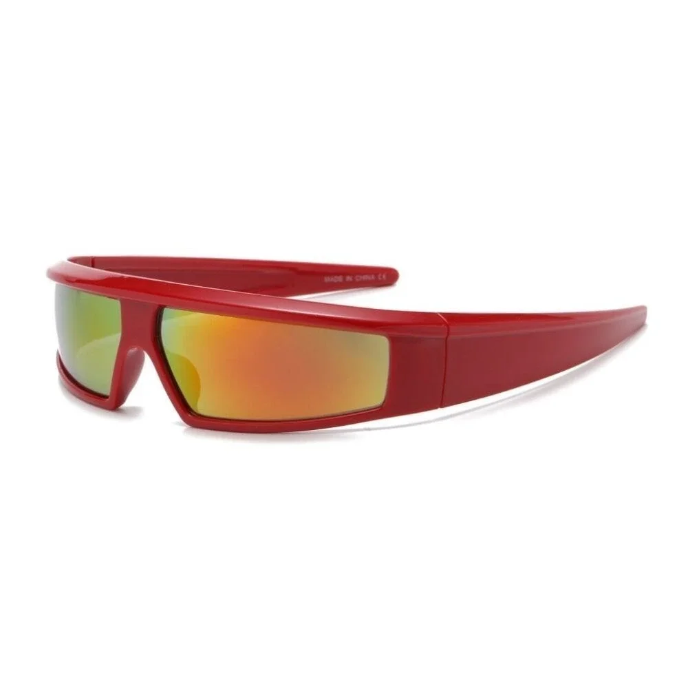 Women Sunglasses Red Frame Fashion Designer Running Wrap Around Square‎ Shades